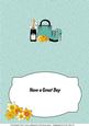 Handbag, Shoes, Daffodils & Bubbly Insert