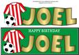Red & White Stripes Football Top Joel Large Dl