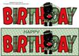 Bagpiper Jazz Dog Green Tartan Birthday Large Dl