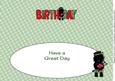 Bagpiper Jazz Dog Green Tartan Birthday Large Dl Insert