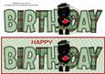 Bagpiper Jazz Dog Green Tartan Birthday Large Dl 4
