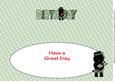 Bagpiper Jazz Dog Green Tartan Birthday Large Dl 4 Insert
