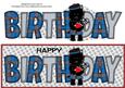 Bagpiper Jazz Dog Blue Tartan Birthday Large Dl 3