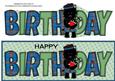 Bagpiper Jazz Dog Blue Tartan Birthday Large Dl 4