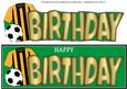 Black & Gold Stripes Football Top Birthday Large Dl