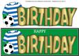 Blue & White Hoops Football Top Birthday Large Dl