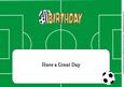 Blue & White Stripes Football Top Birthday Large Dl Insert