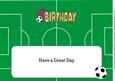 Wine & Blue Stripes Football Top Birthday Large Dl Insert