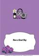 Tartan Handbag, Shoes, Purple Roses & Bubbly Insert