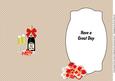 Red Flowers & Bubbly Insert