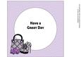 Tartan Handbag, Shoes & Purple Roses Mini Kit Insert