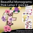 Beautiful Monograms: Pink Letter F Mini Kit