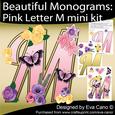 Beautiful Monograms: Pink Letter m Mini Kit