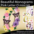 Beautiful Monograms: Pink Letter O Mini Kit