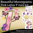Beautiful Monograms: Pink Letter P Mini Kit