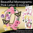 Beautiful Monograms: Pink Letter Q Mini Kit