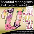 Beautiful Monograms: Pink Letter U Mini Kit