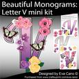 Beautiful Monograms: Letter V Mini Kit