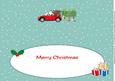 Santa's Red Mini Car Large Dl Insert