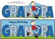 Footballer in Wine & Blue Grandpa Large Dl