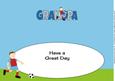 Footballer in Wine & Blue Grandpa Large Dl Insert