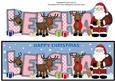 Santa and His Reindeers Leigha Large Dl