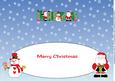 Santas & Snowman Christmas Large Dl Insert