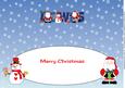 Santas & Snowman Lewis Large Dl Insert