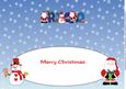 Santas & Snowman Rico Large Dl Insert