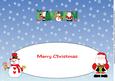 Santas & Snowman Damian Large Dl Insert