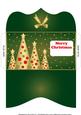 Buttons Christmas Trees Money Wallet Green