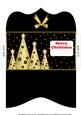 Buttons Christmas Trees Money Wallet Black