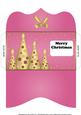 Buttons Christmas Trees Money Wallet Pink