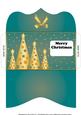 Buttons Christmas Trees Money Wallet Light Blue