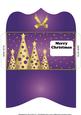 Buttons Christmas Trees Money Wallet Purple
