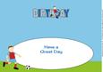 Footballer in Wine & Blue Birthday Large Dl Insert