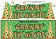 Buttons Christmas Trees Granny Fly Auntie Large Dl