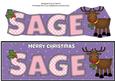 Rudolf the Red Nose Reindeer Sage Large Dl