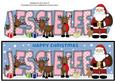 Santa and His Reindeers Jessielee Large Dl
