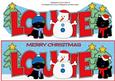 Christmas Jazz Dogs & Snowman Louie Large Dl