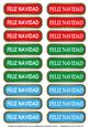 Feliz Navidad Tags (gold Edge)
