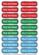 Feliz Navidad Tags (silver Edge)