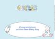 New Baby Boy Oliver with Bunny & Pram Large Dl Insert