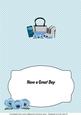 Plaid Handbag, Shoes, Blue Poppies & Smartphone Insert