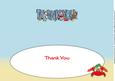 Beach Donkeys Thank You Large Dl Insert