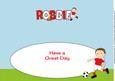 Footballer in Red & White Robbie Large Dl Insert