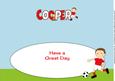 Footballer in Red & White Cooper Large Dl Insert