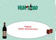 Red Wine Mum & Dad 55th Anniversary Large Dl Insert