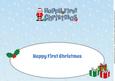 Rabbit Santa 1st Christmas Large Dl Insert