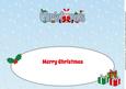 Rabbit Santa with Robin Christmas Large Dl Insert